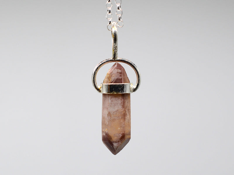 Lithium Phantom DT Quartz Silver Pendant