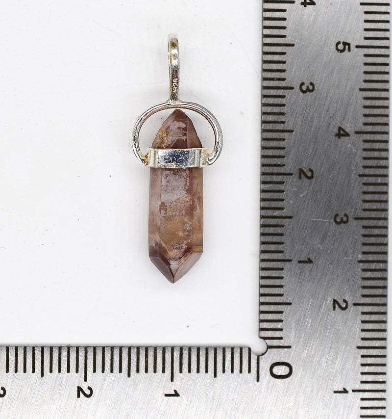 Lithium Phantom DT Quartz Silver Pendant