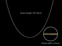 9ct Yellow Gold Diamond Cut Curb Chain