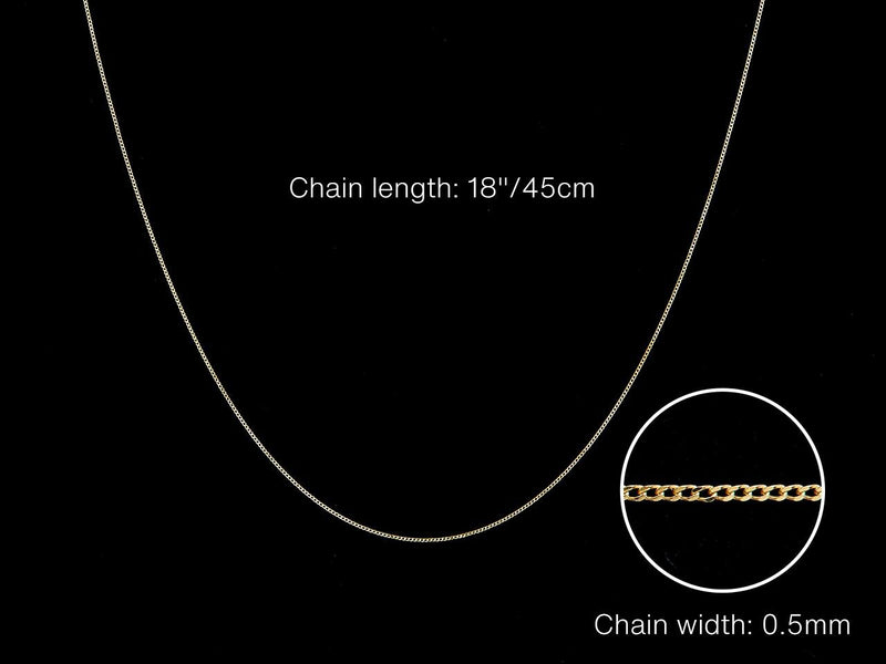 9ct Yellow Gold Diamond Cut Curb Chain