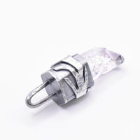 Brandberg Enhydro Quartz Crystal Silver Pendant
