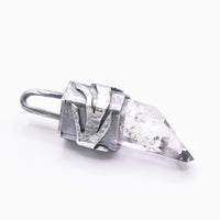 Brandberg Enhydro Quartz Crystal Silver Pendant