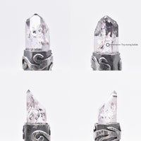 Brandberg Enhydro Quartz Crystal Silver Pendant