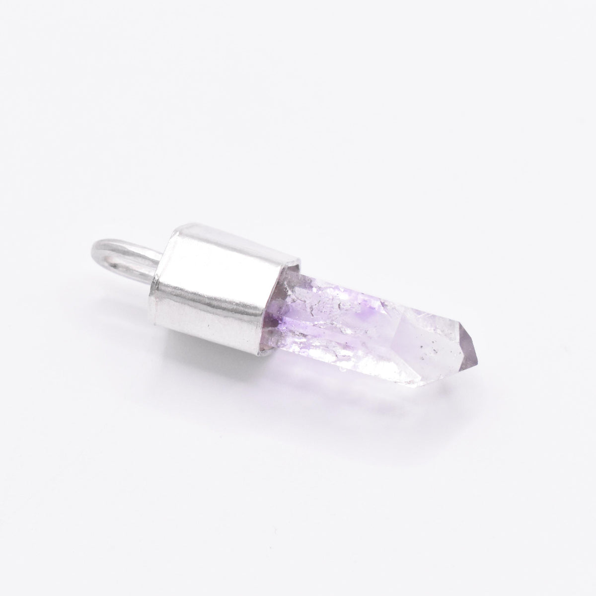 Handmade Brandberg Enhydro Quartz Silver Pendant