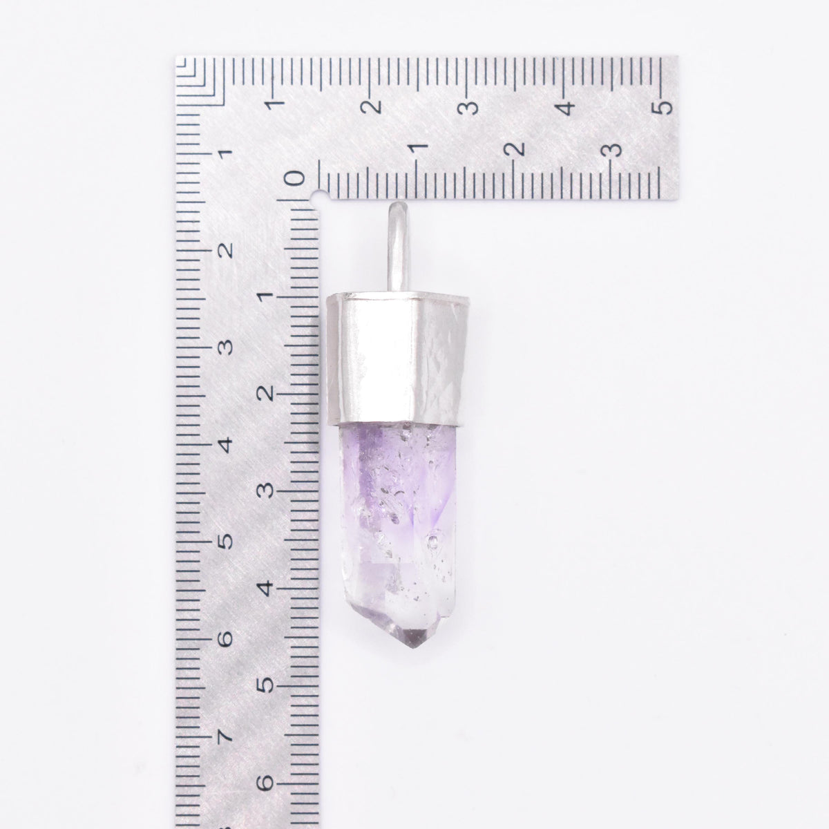 Handmade Brandberg Enhydro Quartz Silver Pendant