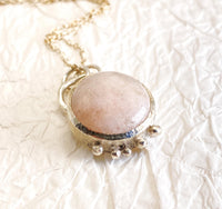 Morganite Silver Pendant