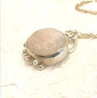 Morganite Silver Pendant