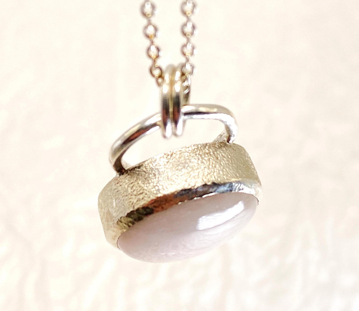 Morganite Silver Pendant
