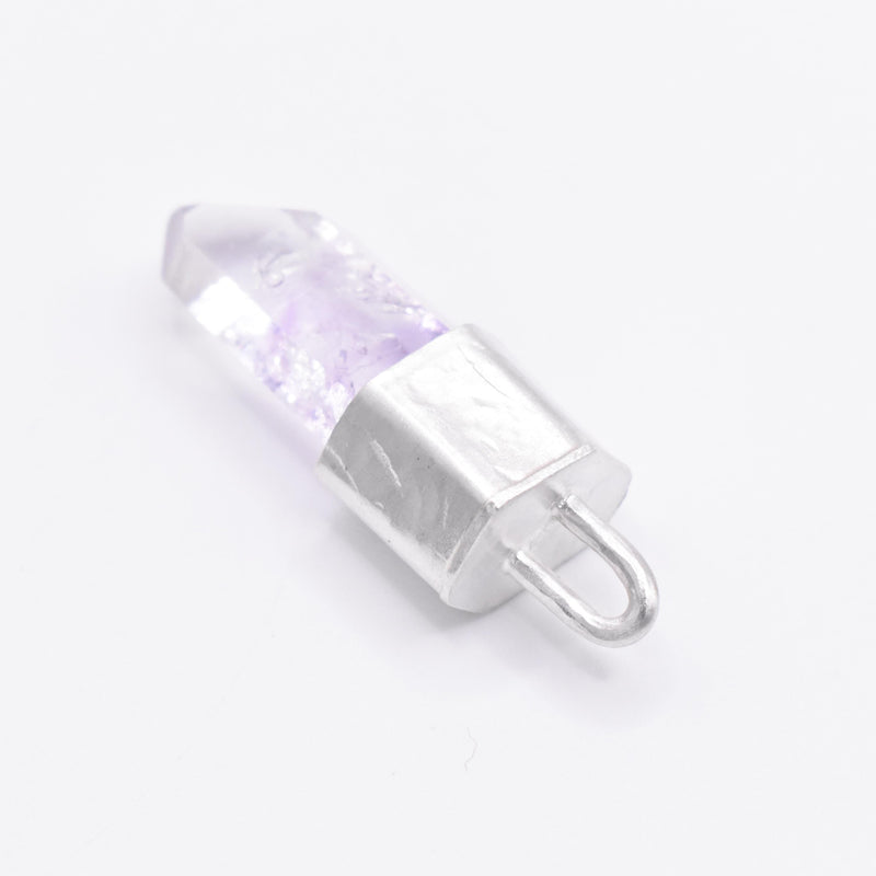 Handmade Brandberg Enhydro Quartz Silver Pendant