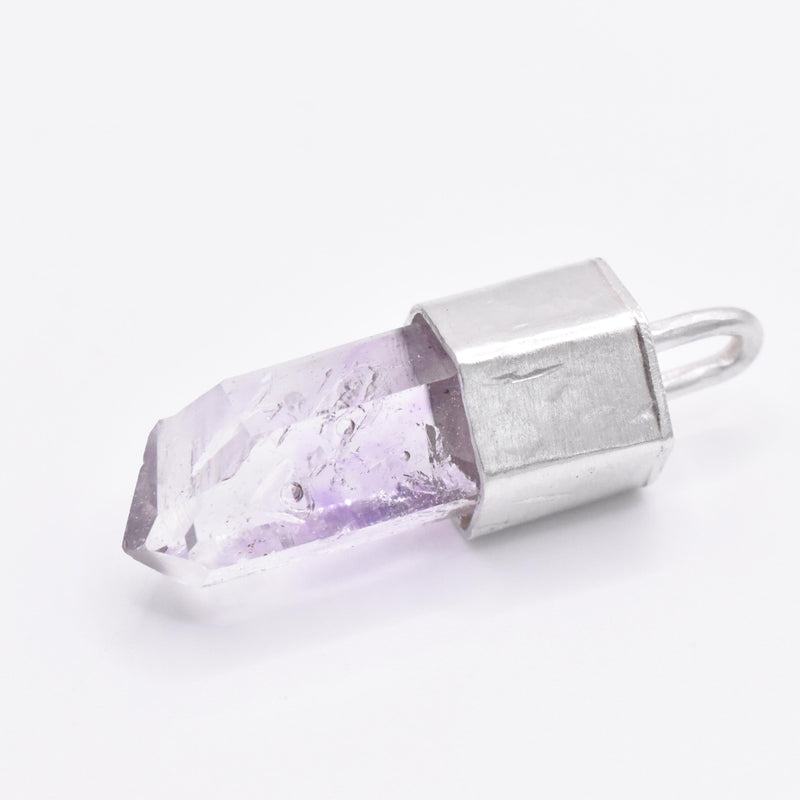 Handmade Brandberg Enhydro Quartz Silver Pendant
