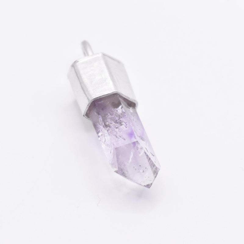Handmade Brandberg Enhydro Quartz Silver Pendant