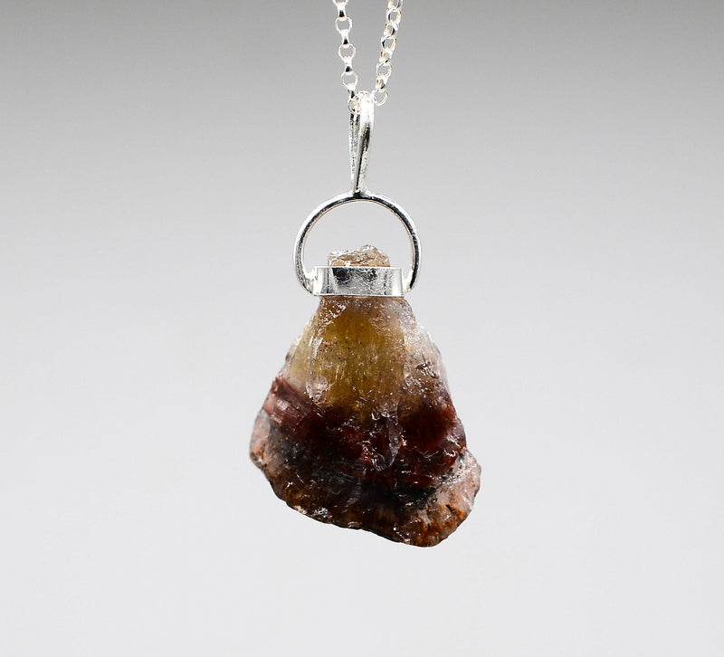 Raw Super 7 Silver Pendant