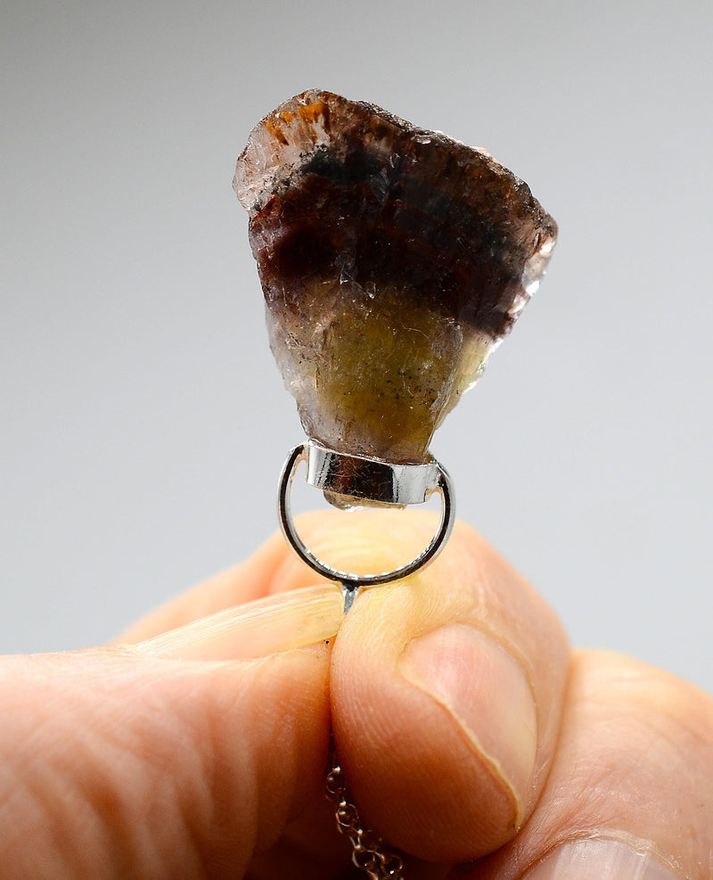 Raw Super 7 Silver Pendant