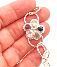 Tourmaline Sterling Silver Bracelet Handmade