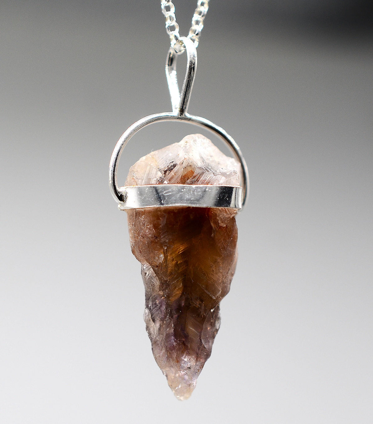 Raw Super 7 Silver Pendant
