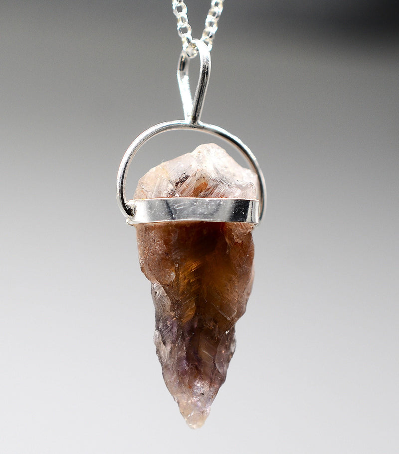 Raw Super 7 Silver Pendant