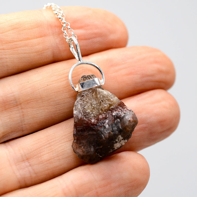 Raw Super 7 Silver Pendant