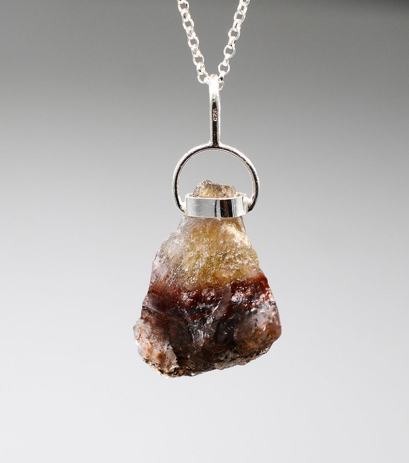 Raw Super 7 Silver Pendant