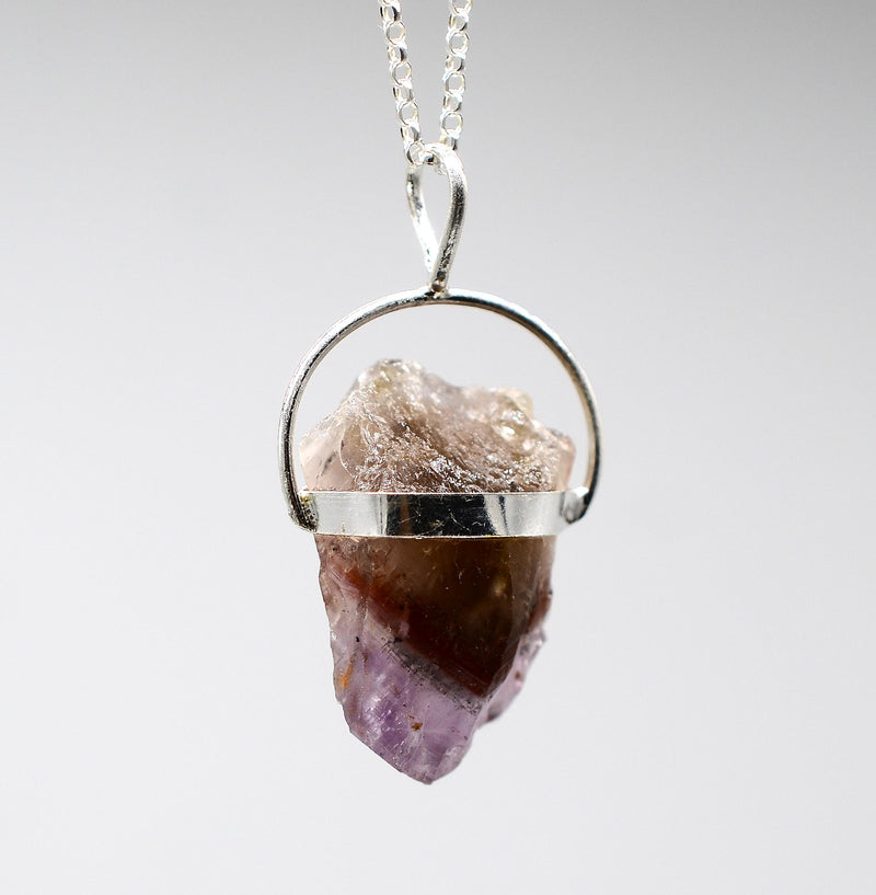 Raw Super 7 Silver Pendant
