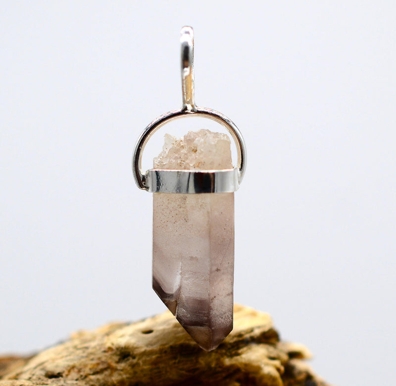 Lithium Phantom Quartz Silver Pendant - Small