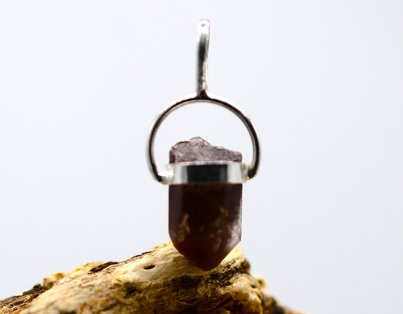Lithium Phantom Quartz Silver Pendant - Small
