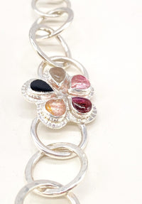 Tourmaline Sterling Silver Bracelet Handmade