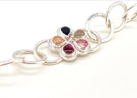 Tourmaline Sterling Silver Bracelet Handmade