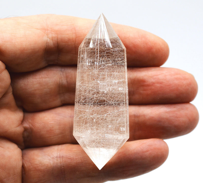 24 Sided Himalayan Rutilated Quartz Vogel Wand