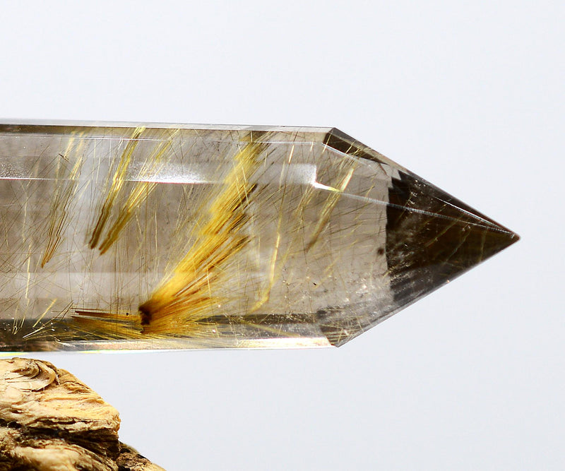 24 Sided Himalayan Rutilated Smoky Quartz Vogel Wand