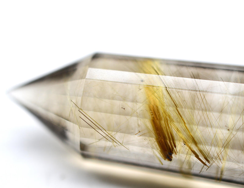 24 Sided Himalayan Rutilated Smoky Quartz Vogel Wand