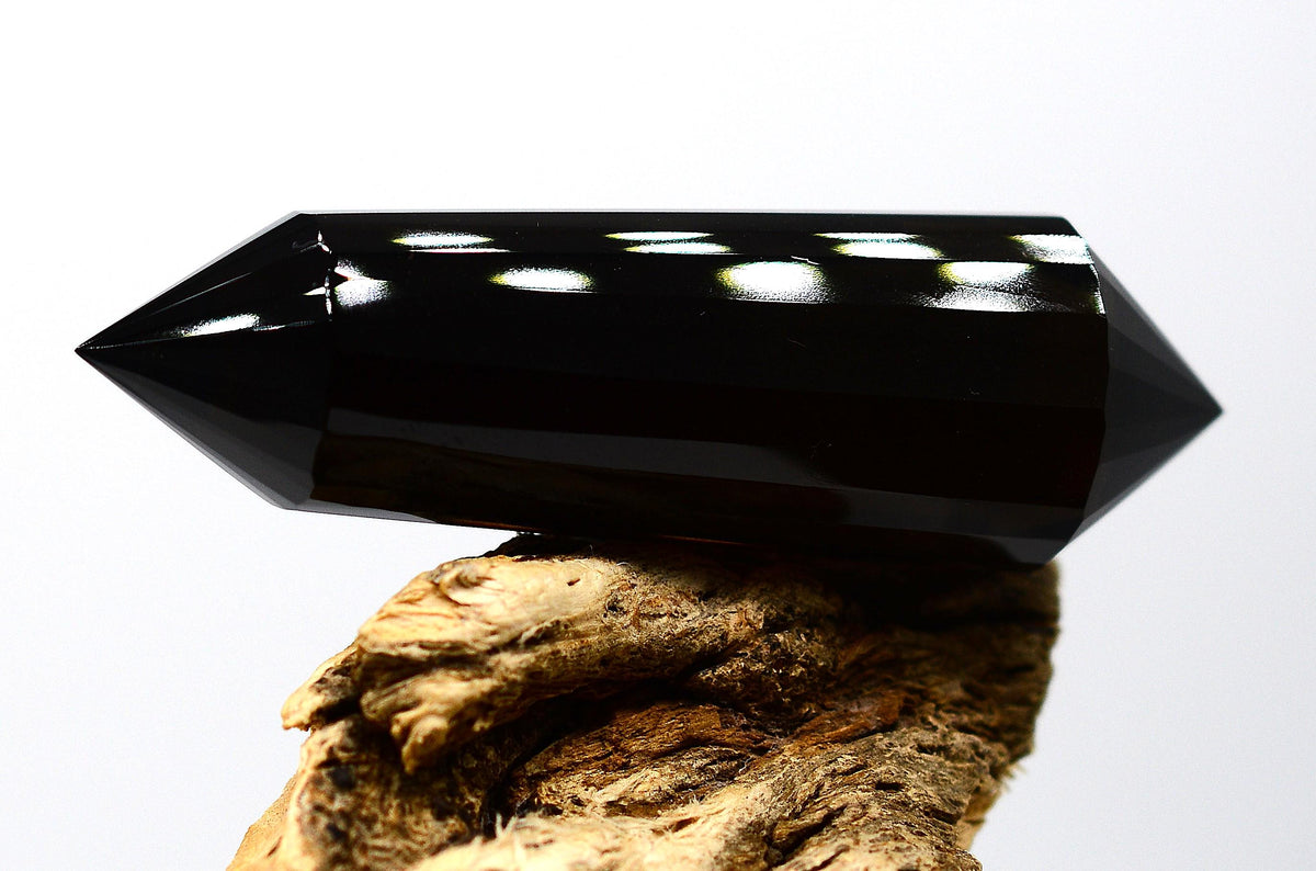 24-Sided Himalayan Smoky Quartz Vogel Wand