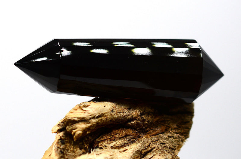 24-Sided Himalayan Smoky Quartz Vogel Wand
