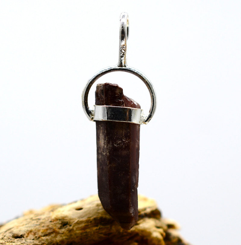 Lithium Phantom Quartz Silver Pendant - Small