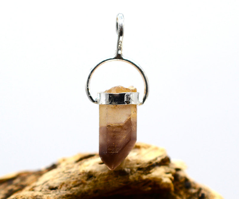 Lithium Phantom Quartz Silver Pendant - Small