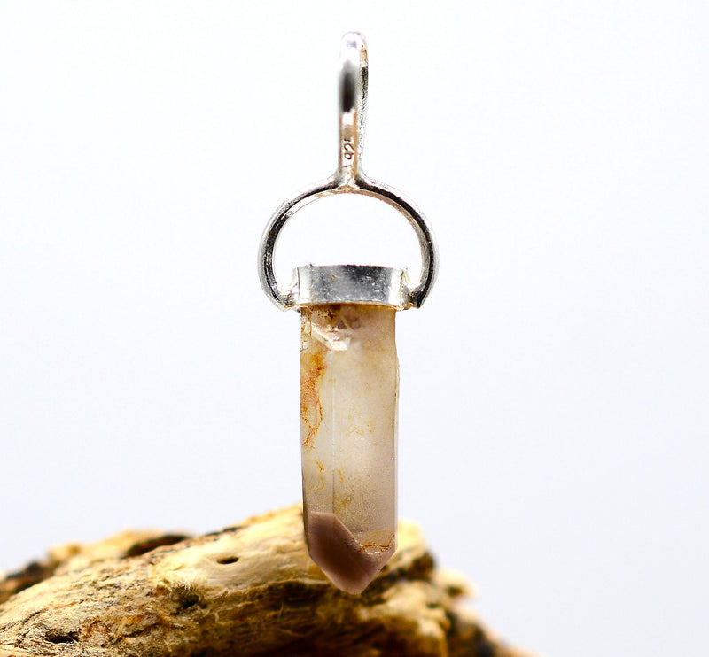 Lithium Phantom Quartz Silver Pendant - Small