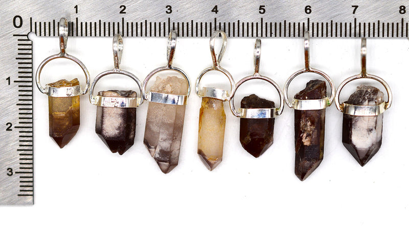 Lithium Phantom Quartz Silver Pendant - Small