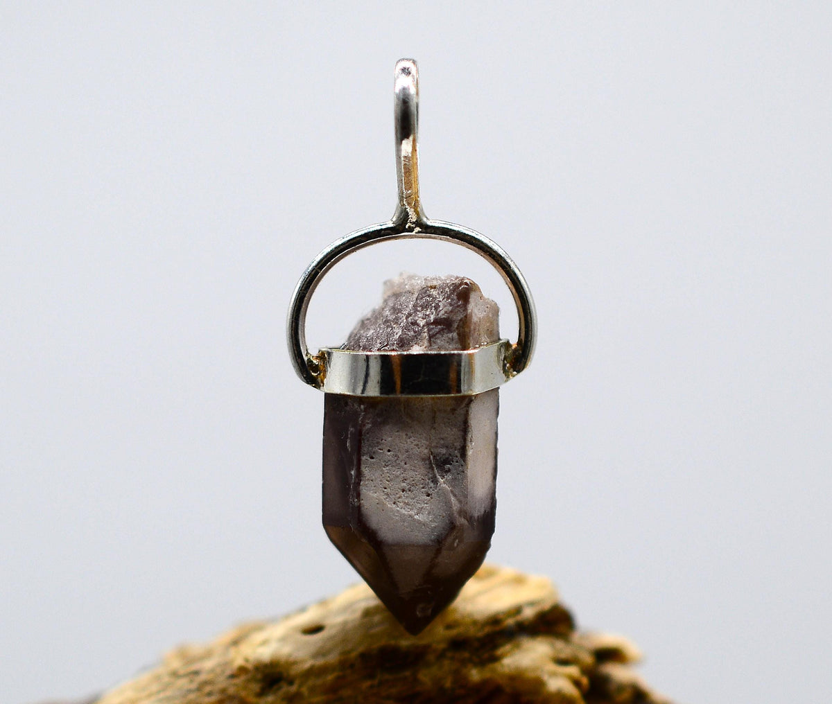 Lithium Phantom Quartz Silver Pendant - Small