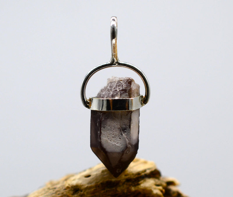 Lithium Phantom Quartz Silver Pendant - Small
