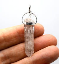 Lithium Phantom Quartz Silver Pendant