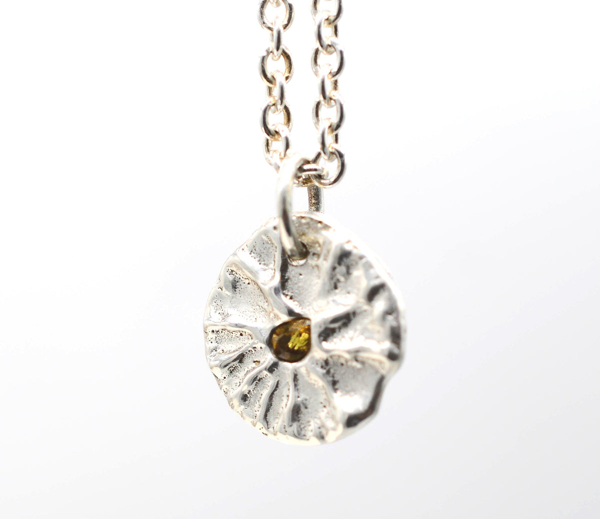 Yellow Sapphire Sterling Silver Handmade Gemstone Pendant