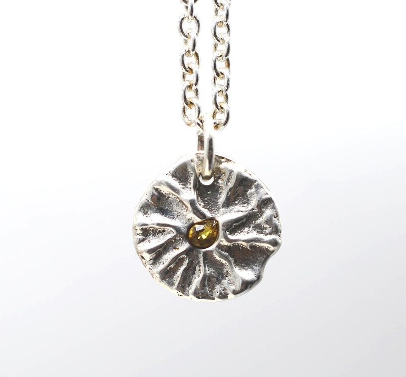 Yellow Sapphire Sterling Silver Handmade Gemstone Pendant
