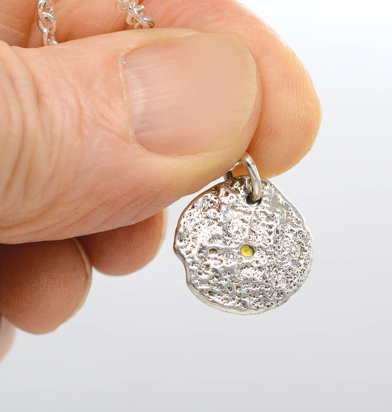 Yellow Sapphire Sterling Silver Handmade Gemstone Pendant