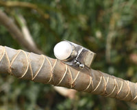 Moonstone Sterling Silver Ring: Unique Handmade Gemstone Jewellery