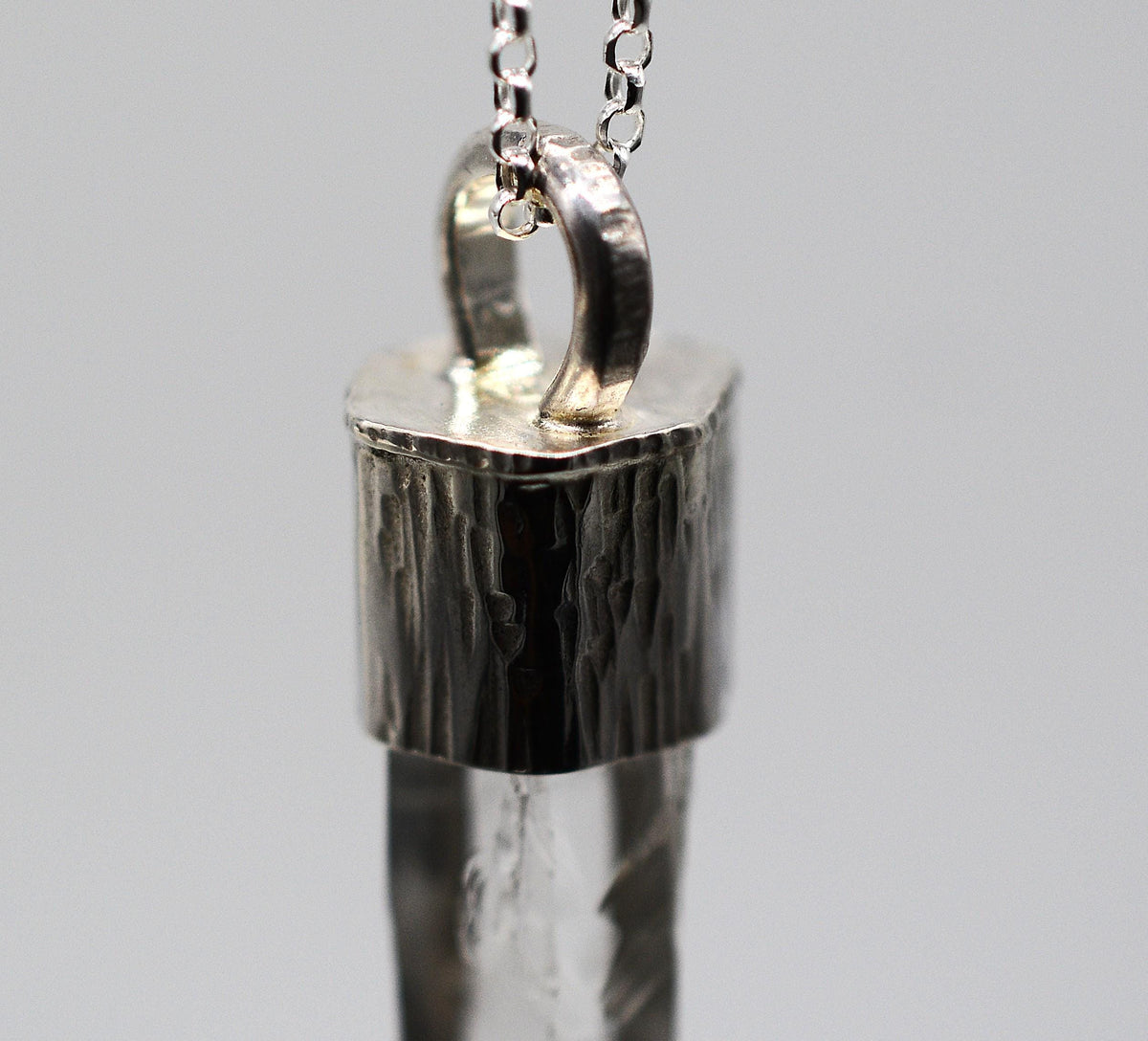 Handmade Himalayan Quartz Sterling Silver Pendant