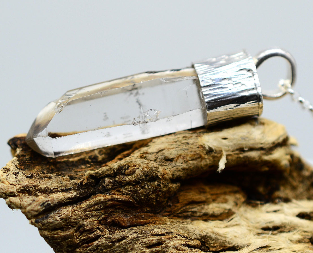 Handmade Himalayan Quartz Sterling Silver Pendant