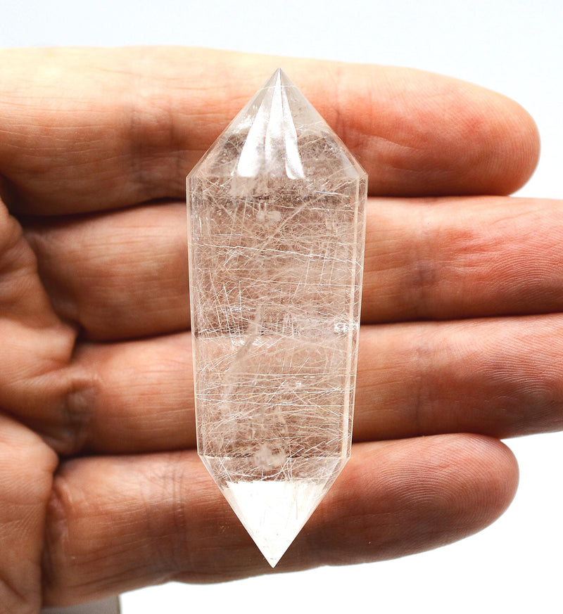 24 Sided Himalayan Rutilated Quartz Vogel Wand