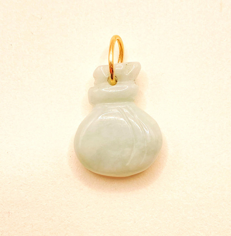 Gold Burmese Jade Charm