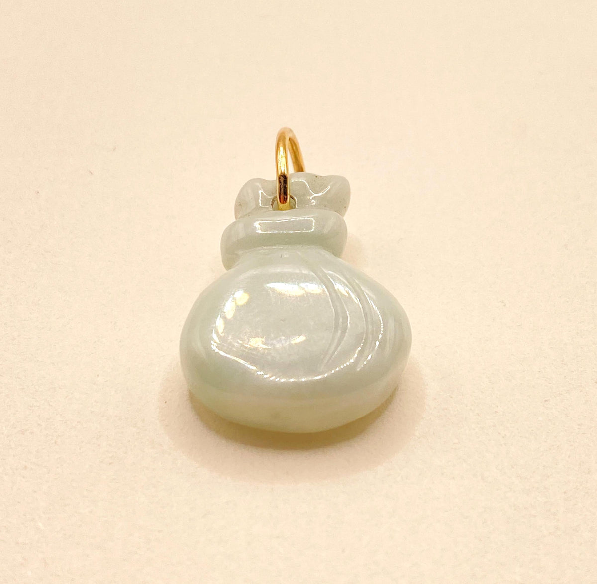 Gold Burmese Jade Charm