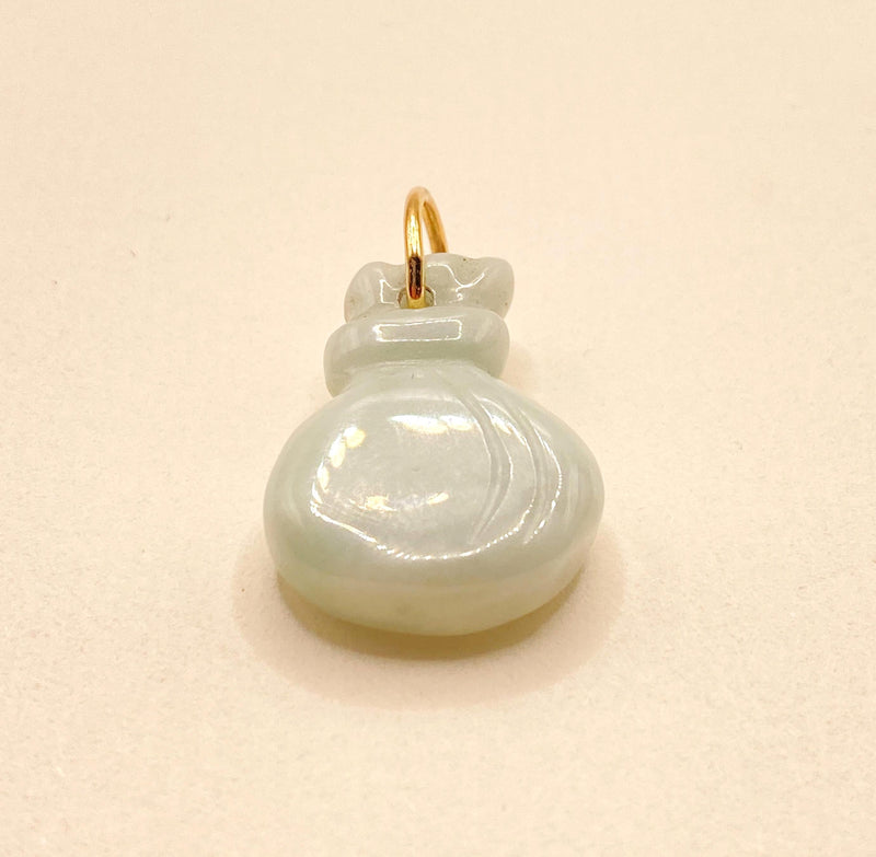 Gold Burmese Jade Charm
