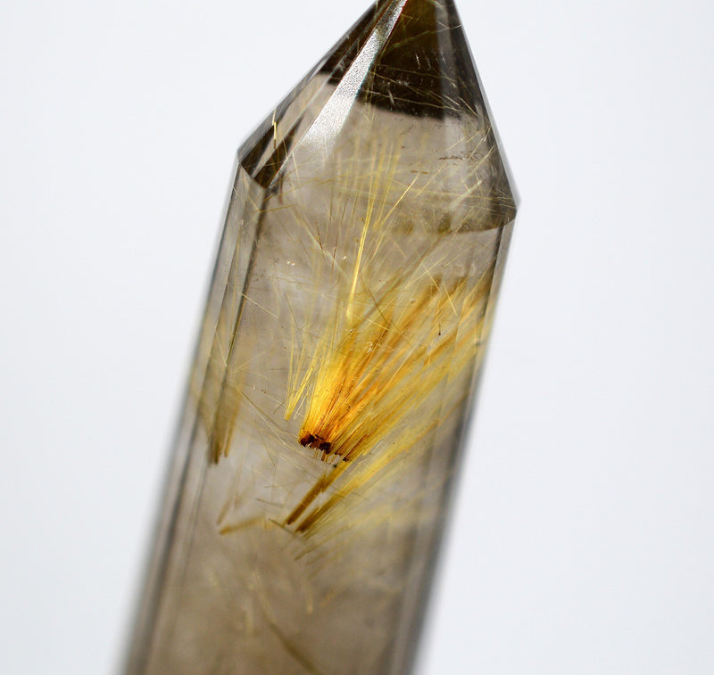 24 Sided Himalayan Rutilated Smoky Quartz Vogel Wand